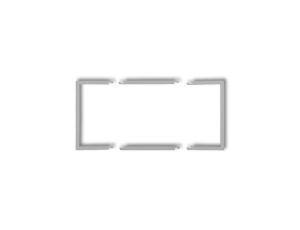 Ramka wypełniająca podwójna serii DECO srebrny metalik 7DRW-2