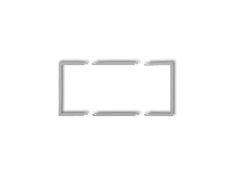Ramka wypełniająca podwójna serii DECO srebrny metalik 7DRW-2