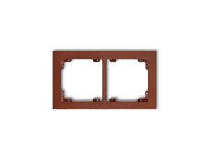 DECO Ramka podwójna brązowy metalik 9DR-2
