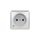 BERG Gniazdo pojedyncze n/t GNT 2P+Z srebrne 3733-06