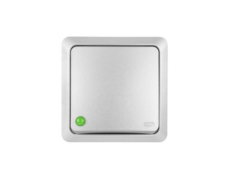 BERG Łącznik jednobiegunowy n/t 10AX IP20 srebrny 3710-06
