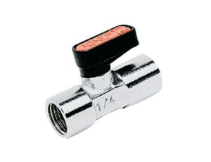 Zawór kulowy Ghilux mini R 1/8 GW/GW, PN20, gwintowany, mosiądz niklowany, PTFE /NBR