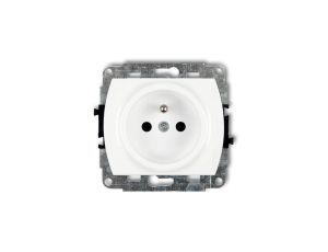 TREND Gniazdo pojedyncze z/u 2P+Z biały GP-1zp