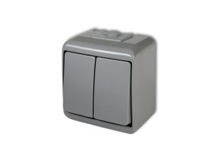 JUNIOR Łącznik świecznikowy popielaty IP54 10WHE-2