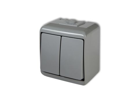 JUNIOR Łącznik świecznikowy popielaty IP54 10WHE-2