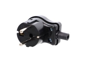 WTYCZKI Wtyczka kątowa UNI-SCHUKO, skręcana czarny WK-1usc