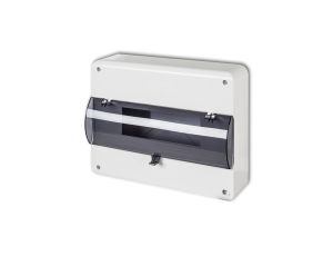 Rozdzielnica niskonapięciowa 12 modułowa z zerem i klapką biały OB-12ZZK