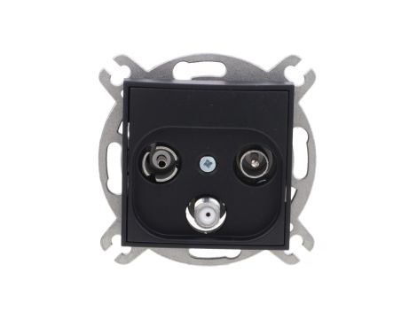 MINI Gniazdo antenowe RTV-SAT końcowe 1,5dB czarny mat 12MGS