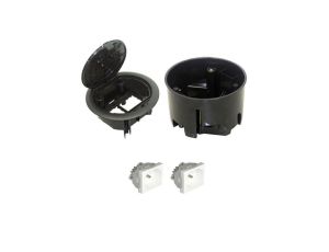 EFAPEL FLOOR BOX puszka podłogowa okrągła EFAPEL 2x gniazdo 230V z/u