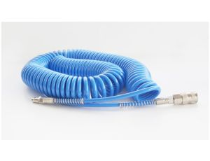 Wąż spiralny pneumatyczny 12x8 mm z szybkozłączami DN7,2 długość 5 m