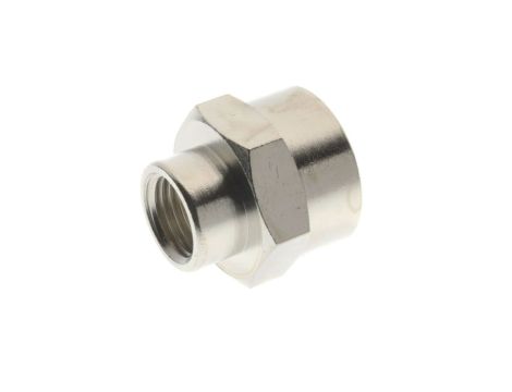 Mufa gwintowana redukcyjna G 1/8 GW - G 1/2 GW, mosiądz niklowany