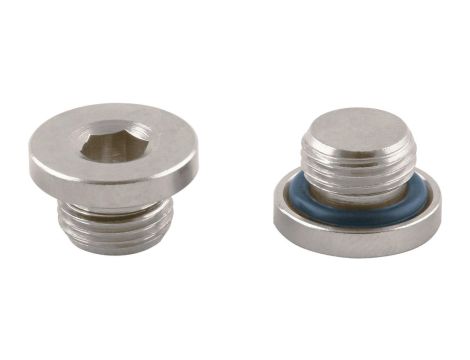 Korek gwintowany z oringiem G 3/8 GZ, pod imbus, mosiądz niklowany