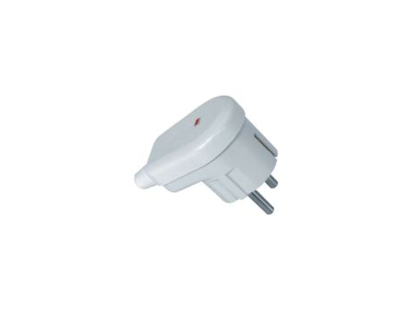 Wtyczka kątowa z/u Uni-Schuko 16A 250V podświetlana rozbieralna biała WT-16U/S BIAŁY