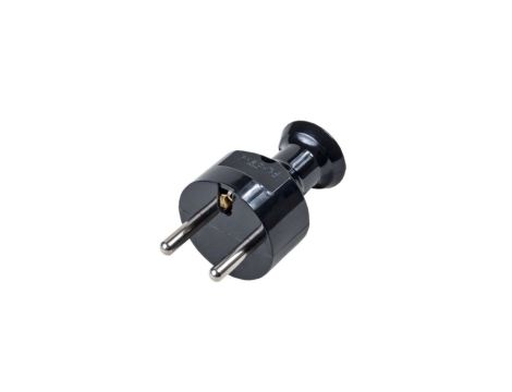 Wtyczka prosta z/u 16A 250V rozbieralna czarna WT-31/CZARNY