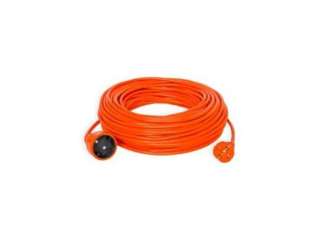 Przedłużacz ogrodowy 1-gniazdo b/u 25m /H03VV-F 2x1/ 10A pomarańczowy
