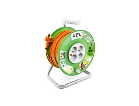 Przedłużacz bębnowy STANDARD LINE 25m H05VV-F 3x1 4xGS /+ termik/ 10A pomarańczowy