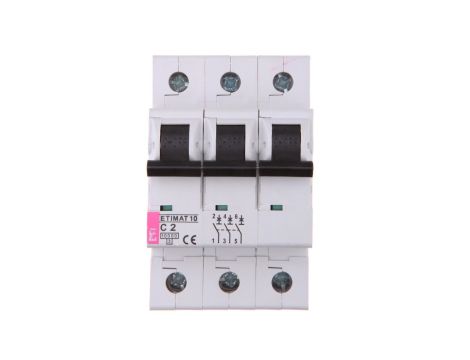 Wyłącznik nadprądowy 3P C 2A 10kA AC ETIMAT10 002135708