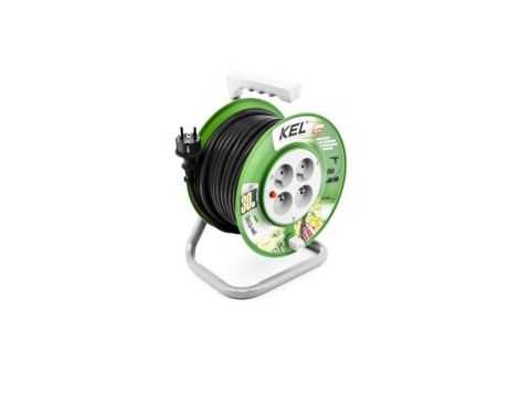 Przedłużacz bębnowy STANDARD LINE 30m H05VV-F 3x1,5 4xGS /+ termik/ 16A czarny