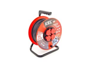 Przedłużacz bębnowy PROFESSIONAL LINE 25m H05RR-F 3x1 4xGS /+termik/ 10A IP44 czarny