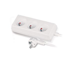 Przedłużacz 3-gniazda z/u 10A 1,5m /OMY 3x1/ biały PS-370