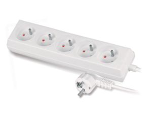 Przedłużacz 5-gniazd z/u 10A 5m /OMY 3x1/ biały PS-570