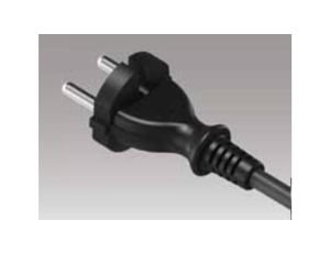 Przewód przyłączeniowy z wtyczką PP-21 b/u 2m H05RR-F 2x1,5