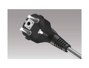 Przewód przyłączeniowy z wtyczką PP-50 z/u Uni-Schuko 3m H03VV-F 3x1,5 czarny