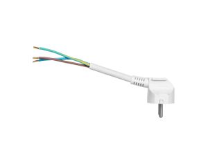 Przewód przyłączeniowy z wtyczką PP-50 z/u Uni-Schuko 3m H03VV-F 3x1 biały