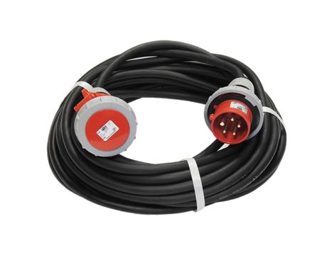 Przedłużacz budowlany siłowy elCORD CEE 16A 400V IP67 50m H07RN-F 5G2,5 z wtyczką i gniazdem CEE 16A-5P IP67 30266500