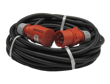 Przedłużacz budowlany siłowy elCORD CEE 32A 400V IP44 50m H07RN-F 5G4 z wtyczką i gniazdem CEE 32A-5P IP44 30355500