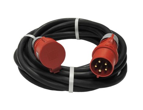 Przedłużacz budowlany siłowy elCORD CEE 32A 400V IP44 40m H07RN-F 5G6 z wtyczką i gniazdem CEE 32A-5P IP44 30356400