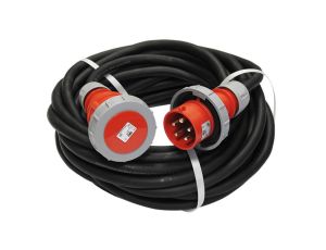 Przedłużacz budowlany siłowy elCORD CEE 32A 400V IP67 10m H07RN-F 5G6 z wtyczką i gniazdem CEE 32A-5P IP67 30366100