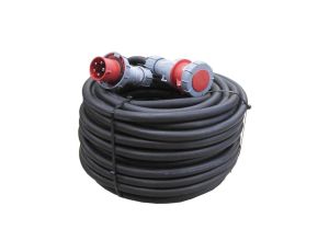 Przedłużacz budowlany siłowy elCORD CEE 63A 400V IP67 50m H07RN-F 5G16 z wtyczką i gniazdem CEE 63A-5P IP67 30466500