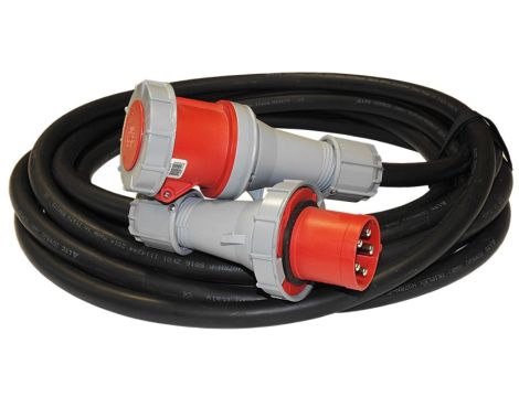 Przedłużacz budowlany siłowy elCORD CEE 63A 400V IP67 50m H07RN-F 5G16 z wtyczką i gniazdem CEE 63A-5P IP67 30466500