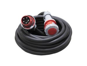 Przedłużacz budowlany siłowy elCORD CEE 125A 400V IP67 20m H07RN-F 5G35 z wtyczką i gniazdem CEE 125A-5P IP67 30565200