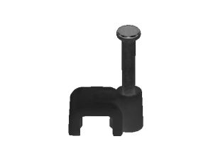 Uchwyt kablowy z gwoździem czarny UKP 6mm (6/6) 220196 /25szt/