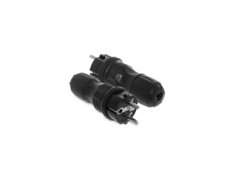 Wtyczka prosta 16A 2P+Z 250V IP54 czarna WT-54 W-97446