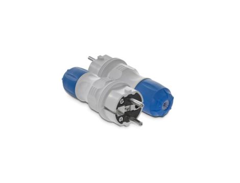 Wtyczka prosta 16A 2P+Z 250V IP54 szary/niebieski WT-54 W-97976