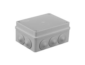 Puszka n/t hermetyczna 120x80x50 6 dławików IP65 szara S-BOX 206