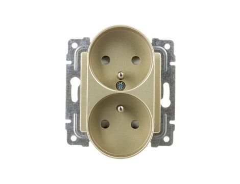 VENA2 Gniazdo podwójne z/u satyna 525049