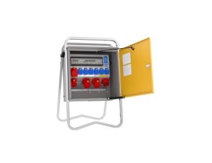 Rozdzielnica budowlana elBOX-S W32-002206 IP44 wtyk CEE 32A-5P gn: 6xGK 230V 16A 2xCEE 16A 2xCEE 32A 2xRCCB 71306210