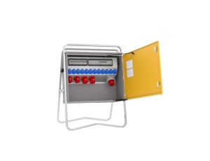 Rozdzielnica budowlana elBOX-L W63-00220C IP44 wtyk CEE 63A-5P gn: 12xGK 230V 16A 2xCEE 16A 2xCEE 32A RCCB 79410010