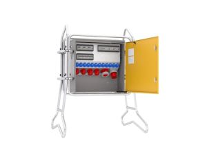 Rozdzielnica budowlana elBOX-XLR W125-01220C IP44 w ramie wtyk CEE 125A-5P gn: 12xGK 2x16A 2x32A 1x63A 6xRCCB