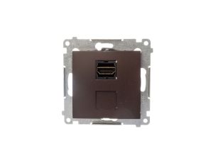 Simon 54 Gniazdo HDMI brąz mat DGHDMI.01/46