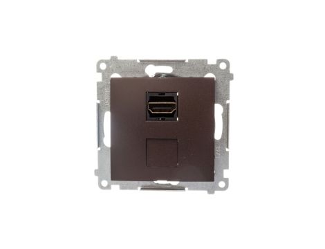 Simon 54 Gniazdo HDMI brąz mat DGHDMI.01/46