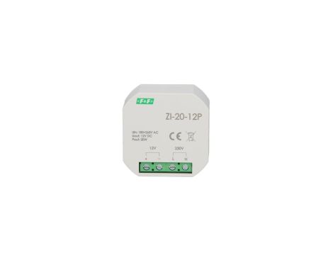Zasilacz impulsowy do puszki 180-264V AC, wyj. 12V DC 1,6A 20W ZI-20-12P