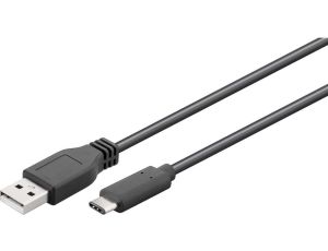 Przewód USB 2.0 HighSpeed USB-C - USB-A 0,5m 55467