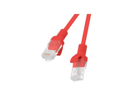 Kabel krosowy patchcord U/UTP kat.6 3m czerwony