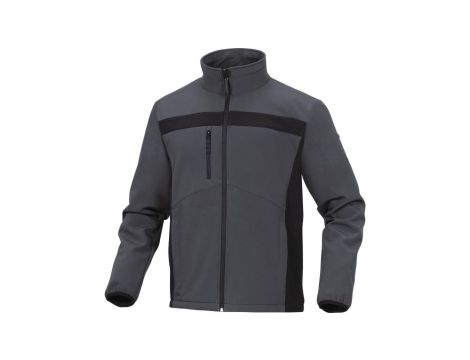 Kurtka Softshell z poliestru i elastynu czarno-szara rozmiar L LULE2GRGT
