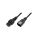 Kabel przedłużający zasilający 3x1 IEC C14/IEC C13 prosty M/Ż czarny IEC-PC1021 /2m/